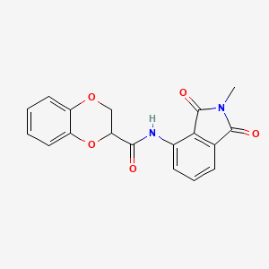 molecular formula C18H14N2O5 B4070738 N-(2-methyl-1,3-dioxo-2,3-dihydro-1H-isoindol-4-yl)-2,3-dihydro-1,4-benzodioxine-2-carboxamide 