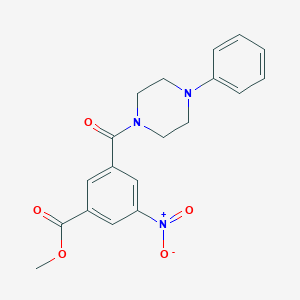 molecular formula C19H19N3O5 B407074 3-Nitro-5-(4-phenyl-piperazine-1-carbonyl)-benzoic acid methyl ester 