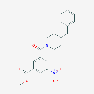 molecular formula C21H22N2O5 B407075 Methyl 3-[(4-benzylpiperidin-1-yl)carbonyl]-5-nitrobenzoate 
