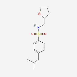 molecular formula C15H23NO3S B4070751 4-isobutyl-N-(tetrahydro-2-furanylmethyl)benzenesulfonamide 