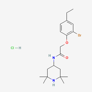 molecular formula C19H30BrClN2O2 B4070769 2-(2-bromo-4-ethylphenoxy)-N-(2,2,6,6-tetramethyl-4-piperidinyl)acetamide hydrochloride 