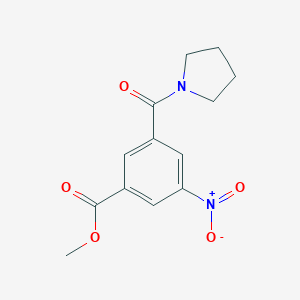 molecular formula C13H14N2O5 B407077 Methyl 3-nitro-5-(1-pyrrolidinylcarbonyl)benzoate 