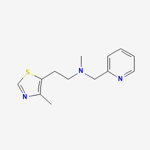 molecular formula C13H17N3S B4070782 N-methyl-2-(4-methyl-1,3-thiazol-5-yl)-N-(pyridin-2-ylmethyl)ethanamine 