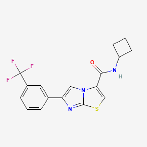 molecular formula C17H14F3N3OS B4070786 N-cyclobutyl-6-[3-(trifluoromethyl)phenyl]imidazo[2,1-b][1,3]thiazole-3-carboxamide 