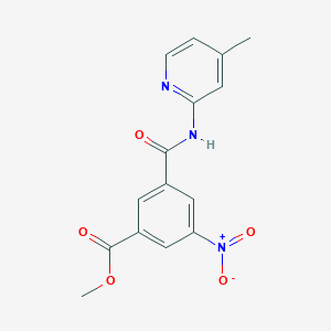 molecular formula C15H13N3O5 B407082 Methyl 3-[(4-methylpyridin-2-yl)carbamoyl]-5-nitrobenzoate 