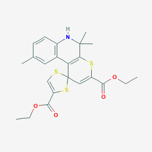diethyl 5',5',9'-trimethylspiro[1,3-dithiole-2,1'-6H-thiopyrano[2,3-c]quinoline]-3',4-dicarboxylate