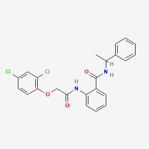 molecular formula C23H20Cl2N2O3 B4070874 2-{[(2,4-dichlorophenoxy)acetyl]amino}-N-(1-phenylethyl)benzamide 
