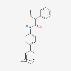 molecular formula C25H29NO2 B4070897 N-[4-(1-adamantyl)phenyl]-2-methoxy-2-phenylacetamide 