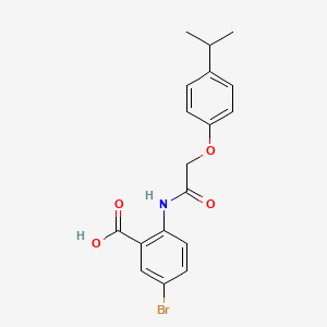 molecular formula C18H18BrNO4 B4070904 5-bromo-2-{[(4-isopropylphenoxy)acetyl]amino}benzoic acid 