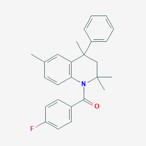 molecular formula C26H26FNO B407091 1-(4-Fluorobenzoyl)-2,2,4,6-tetramethyl-4-phenyl-1,2,3,4-tetrahydroquinoline CAS No. 305863-34-7