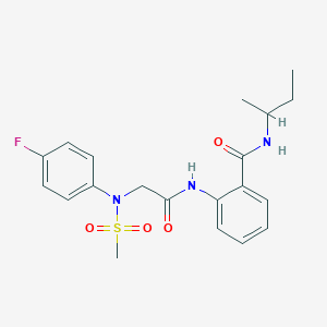 N-(sec-butyl)-2-{[N-(4-fluorophenyl)-N-(methylsulfonyl)glycyl]amino}benzamide