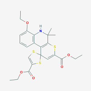 diethyl 7'-ethoxy-5',5'-dimethylspiro[1,3-dithiole-2,1'-6H-thiopyrano[2,3-c]quinoline]-3',4-dicarboxylate