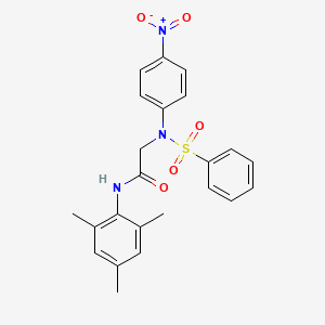molecular formula C23H23N3O5S B4070927 N~1~-mesityl-N~2~-(4-nitrophenyl)-N~2~-(phenylsulfonyl)glycinamide 