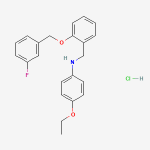 molecular formula C22H23ClFNO2 B4070933 (4-ethoxyphenyl){2-[(3-fluorobenzyl)oxy]benzyl}amine hydrochloride 