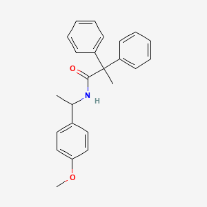 molecular formula C24H25NO2 B4070939 N-[1-(4-methoxyphenyl)ethyl]-2,2-diphenylpropanamide 