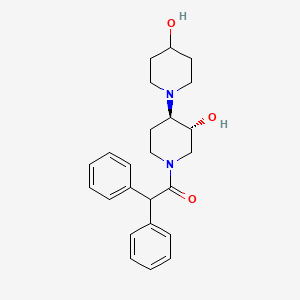 molecular formula C24H30N2O3 B4070950 (3'R*,4'R*)-1'-(diphenylacetyl)-1,4'-bipiperidine-3',4-diol 