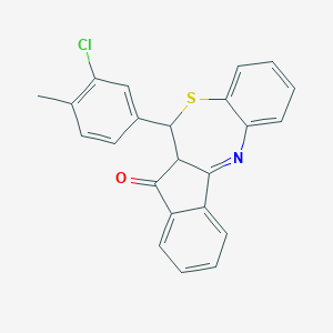 6-(3-chloro-4-methylphenyl)-5a,6-dihydro-5H-benzo[b]indeno[1,2-e][1,4]thiazepin-5-one