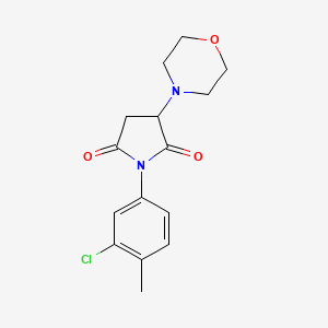 molecular formula C15H17ClN2O3 B4070973 1-(3-chloro-4-methylphenyl)-3-(4-morpholinyl)-2,5-pyrrolidinedione 