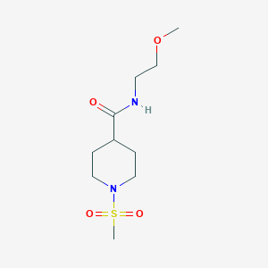 molecular formula C10H20N2O4S B4071002 N-(2-methoxyethyl)-1-(methylsulfonyl)-4-piperidinecarboxamide 