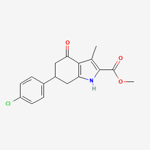methyl 6-(4-chlorophenyl)-3-methyl-4-oxo-4,5,6,7-tetrahydro-1H-indole-2-carboxylate