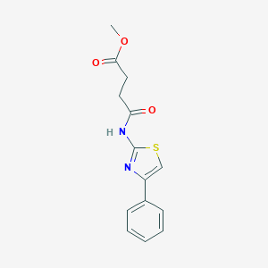 molecular formula C14H14N2O3S B407101 Methyl 4-oxo-4-[(4-phenyl-1,3-thiazol-2-yl)amino]butanoate 