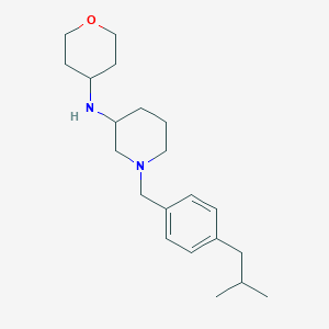 molecular formula C21H34N2O B4071021 1-(4-isobutylbenzyl)-N-(tetrahydro-2H-pyran-4-yl)-3-piperidinamine 