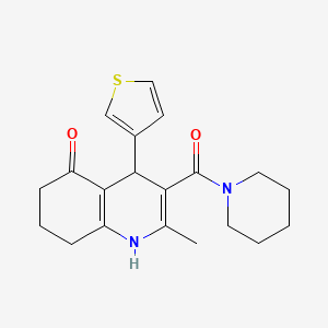 molecular formula C20H24N2O2S B4071028 2-methyl-3-(1-piperidinylcarbonyl)-4-(3-thienyl)-4,6,7,8-tetrahydro-5(1H)-quinolinone 
