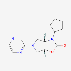 (3aS*,6aR*)-3-cyclopentyl-5-(2-pyrazinyl)hexahydro-2H-pyrrolo[3,4-d][1,3]oxazol-2-one