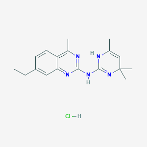 molecular formula C18H24ClN5 B4071040 7-ethyl-4-methyl-N-(4,4,6-trimethyl-1,4-dihydro-2-pyrimidinyl)-2-quinazolinamine hydrochloride 