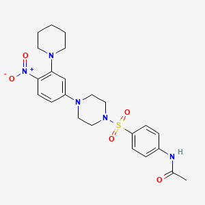 N-[4-({4-[4-nitro-3-(1-piperidinyl)phenyl]-1-piperazinyl}sulfonyl)phenyl]acetamide