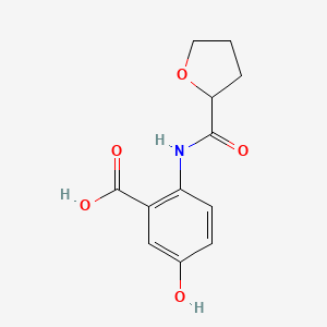 molecular formula C12H13NO5 B4071048 5-hydroxy-2-[(tetrahydro-2-furanylcarbonyl)amino]benzoic acid 