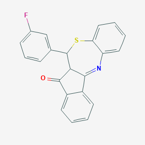 molecular formula C22H14FNOS B407106 11-(3-Fluorophenyl)-11,11a-dihydroindeno[2,1-c][1,5]benzothiazepin-12-one 