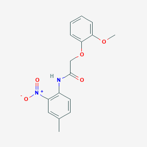 molecular formula C16H16N2O5 B4071086 2-(2-methoxyphenoxy)-N-(4-methyl-2-nitrophenyl)acetamide 