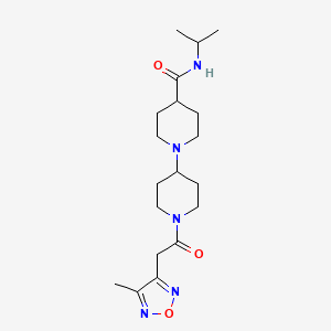 molecular formula C19H31N5O3 B4071089 N-isopropyl-1'-[(4-methyl-1,2,5-oxadiazol-3-yl)acetyl]-1,4'-bipiperidine-4-carboxamide 