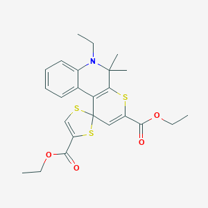 Diethyl 6'-ethyl-5',5'-dimethylspiro[1,3-dithiole-2,1'-thiopyrano[2,3-c]quinoline]-3',4-dicarboxylate