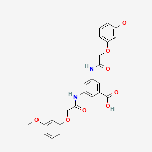 molecular formula C25H24N2O8 B4071090 3,5-bis{[(3-methoxyphenoxy)acetyl]amino}benzoic acid 