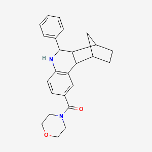 5-(4-morpholinylcarbonyl)-10-phenyl-9-azatetracyclo[10.2.1.0~2,11~.0~3,8~]pentadeca-3,5,7-triene