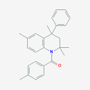 molecular formula C27H29NO B407113 (2,2,4,6-Tetramethyl-4-phenyl-3,4-dihydro-2H-quinolin-1-yl)-p-tolyl-methanone CAS No. 332043-66-0