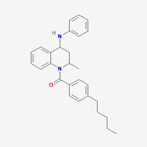 molecular formula C28H32N2O B407116 [4-anilino-2-methyl-3,4-dihydro-1(2H)-quinolinyl](4-pentylphenyl)methanone CAS No. 332043-89-7