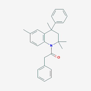 molecular formula C27H29NO B407117 2,2,4,6-Tetramethyl-4-phenyl-1-(phenylacetyl)-1,2,3,4-tetrahydroquinoline CAS No. 332043-65-9