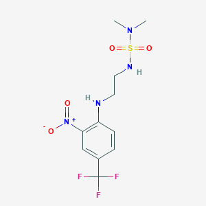 molecular formula C11H15F3N4O4S B4071173 N,N-dimethyl-N'-(2-{[2-nitro-4-(trifluoromethyl)phenyl]amino}ethyl)sulfamide 