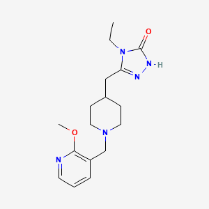 4-ethyl-5-({1-[(2-methoxypyridin-3-yl)methyl]piperidin-4-yl}methyl)-2,4-dihydro-3H-1,2,4-triazol-3-one