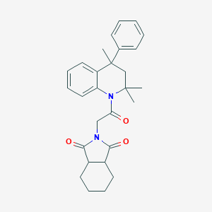 2-[2-oxo-2-(2,2,4-trimethyl-4-phenyl-3H-quinolin-1-yl)ethyl]-3a,4,5,6,7,7a-hexahydroisoindole-1,3-dione