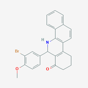 molecular formula C24H20BrNO2 B4071216 6-(3-bromo-4-methoxyphenyl)-6,8,9,10-tetrahydrobenzo[c]phenanthridin-7(5H)-one 