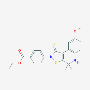 ethyl 4-(8-ethoxy-4,4-dimethyl-1-thioxo-4,5-dihydroisothiazolo[5,4-c]quinolin-2(1H)-yl)benzoate