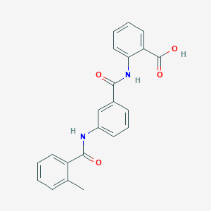 molecular formula C22H18N2O4 B4071244 2-({3-[(2-methylbenzoyl)amino]benzoyl}amino)benzoic acid 