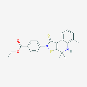 ethyl 4-(4,4,6-trimethyl-1-sulfanylidene-5H-[1,2]thiazolo[5,4-c]quinolin-2-yl)benzoate