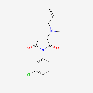 molecular formula C15H17ClN2O2 B4071278 3-[allyl(methyl)amino]-1-(3-chloro-4-methylphenyl)-2,5-pyrrolidinedione 