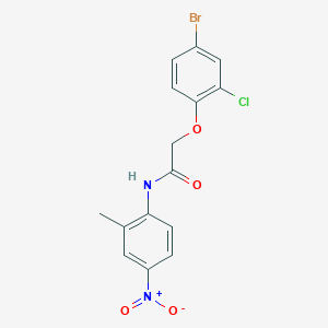 molecular formula C15H12BrClN2O4 B4071297 2-(4-bromo-2-chlorophenoxy)-N-(2-methyl-4-nitrophenyl)acetamide 