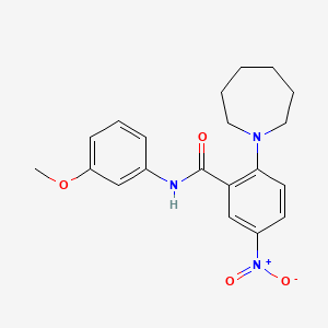molecular formula C20H23N3O4 B4071311 2-(1-azepanyl)-N-(3-methoxyphenyl)-5-nitrobenzamide 